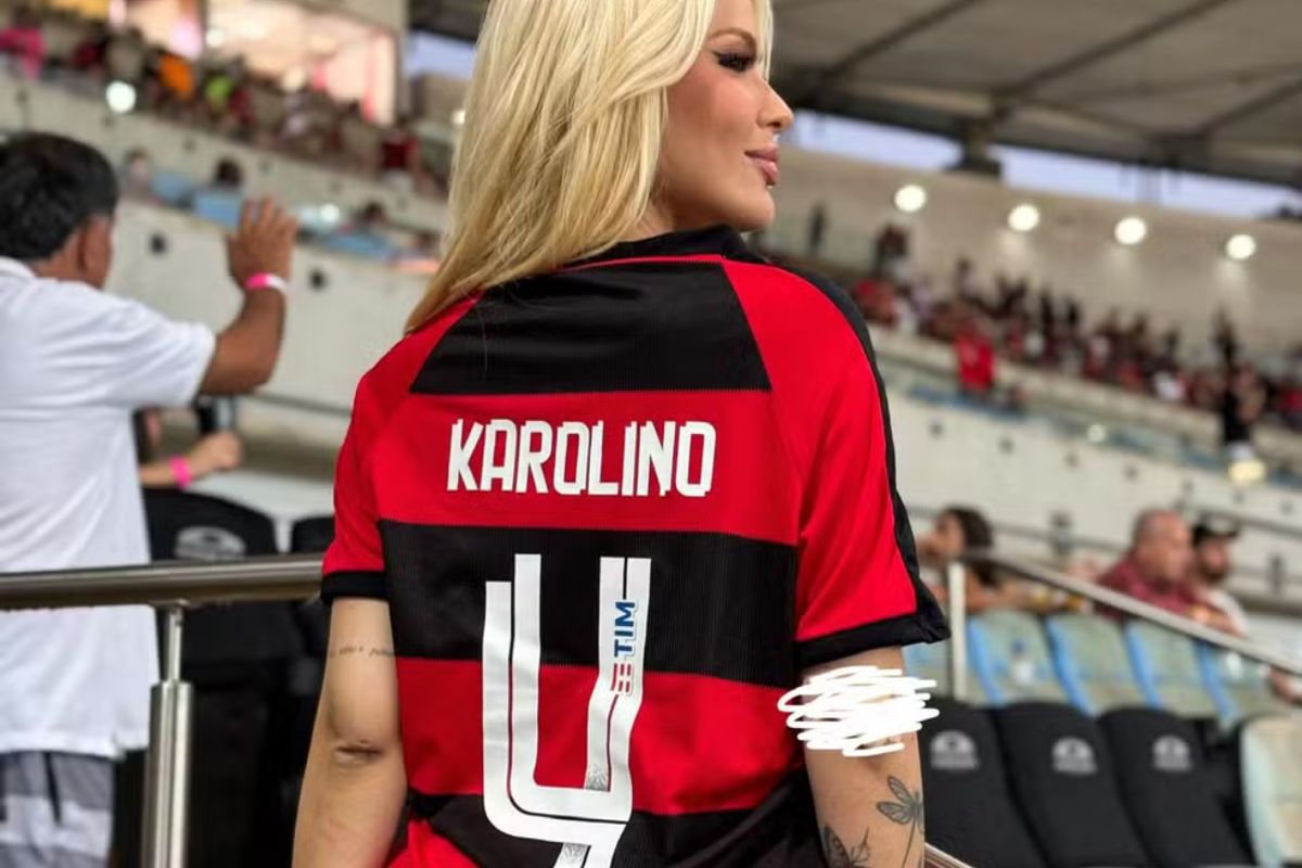 CONFERIU DE PERTO! KAROLINE LIMA, AFFAIR DE LÉO PEREIRA FOI AO MARACANÃ ASSISTIR VASCO X FLAMENGO